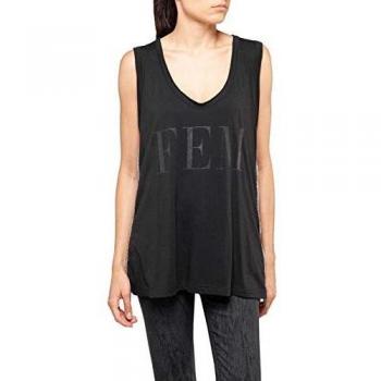 REPLAY Women's Chain Effect Tank Top Black in Size X-Small