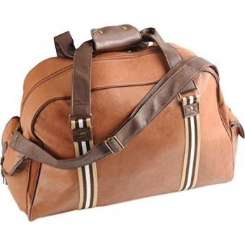 Bolsa de Cabina Holdall para hombre o mujer piel sintética bolsa de viaje equipaje de mano para Ryanair, Easyjet British Airways, Jet 2, Virgen y muchas otras compañías aéreas marrón carry on cabin bag