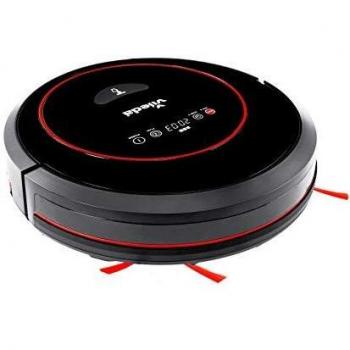 Vileda VR 302 - Robot aspirador autónomo para la limpieza eficaz de suelos y alfombras, aspiradora robótica con función programable y de autocarga, oble filtro y elevada potencia de succión, negro