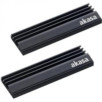 Akasa M.2 SSD Passive Cooler Bundle - 2 Pack, Aluminum Heat Sink