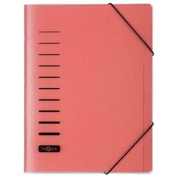 Carpeta archivadora PAGNA A4, de PP, 6 compartimentos, color rojo