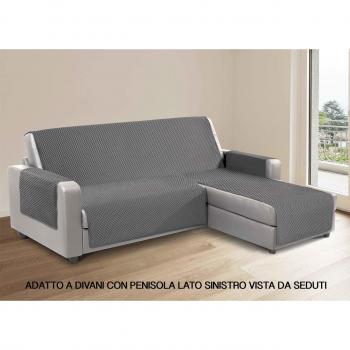 Funda de Sofá Chaise Longue Izquierdo Antracita 190x70x55 cm