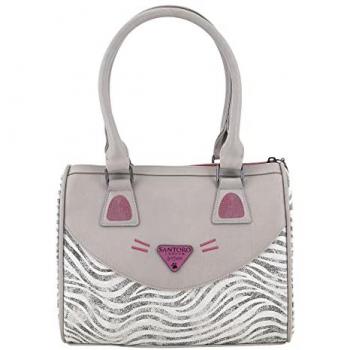 Bolso de Mano Gorjuss™ Ruby Wild - Gris, dimensiones 28 x 22 x 13 cm, diseño exclusivo de Santoro London