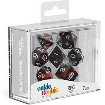 Oakie Doakie Dice RPG Dice Dados, Unisex, Rubí, 102mm x 79mm x 36mm