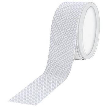 Dobo®, cinta adhesiva reflectante, retroreflectante para reflejar la luz directa, óptima para señalización, camión, coche, puertas y bordes duros, 25 metros plateado