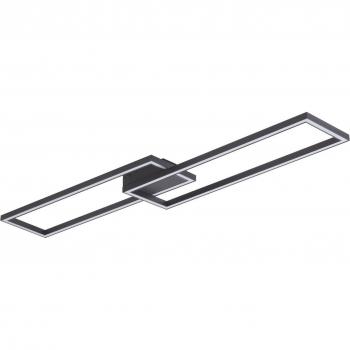 Lámpara de techo LED Tjado, 120 cm de largo, negro, metal