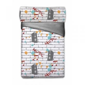 Juego de funda nórdica Hosteline Young Gris Cama de 105 2 Piezas