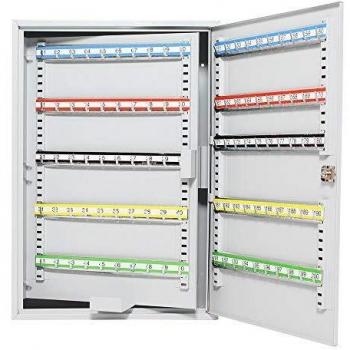 Armario de Llaves Rottner S 200 con Cerradura Cilíndrica, Una Puerta, Color Gris Claro, Dimensiones H550xL380xP140mm