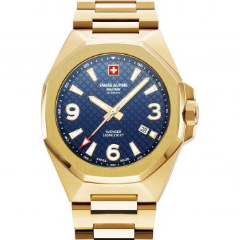 Reloj Swiss Alpine Military® Typhoon SAM7005.1115 - Reloj de hombre, diseño deportivo, resistencia al agua hasta 100 metros, caja de acero inoxidable, cristal mineral antirreflejante, movimiento de cuarzo