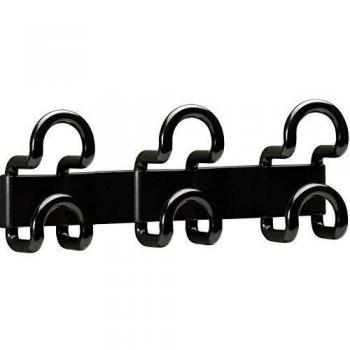Perchero de Pared Unilux Fil Doble - 3 Colgadores - Plástico ABS - Color Negro