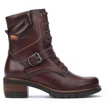 Pikolinos San Sebastia W1T Leather Ankle Boots with Zipper and Buckle Detail