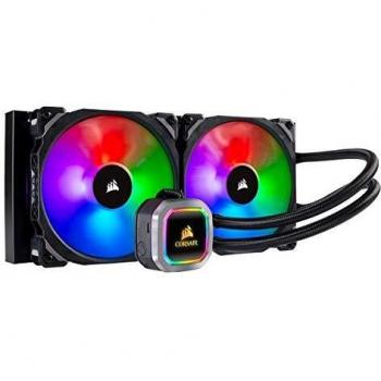 Corsair H115i RGB Platinum Refrigerador Líquido, dos ML PRO 140 mm RGB PWM Ventiladores, Iluminación RGB, Control de Ventiladores con Software, 280 mm Radiador, Negro RGB