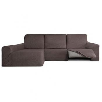Funda Chaise Longue Relax Brazo Largo Izquierdo Bielástica Roc Marrón 180 x 120 x 360 cm