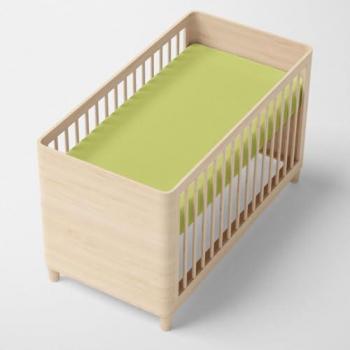 Sábana Bajera Básica para Cuna Verde Pistacho 70 x 140 x 14 cm