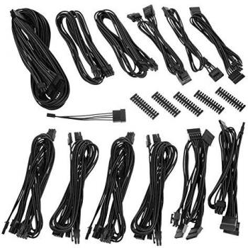 BitFenix Alchemy 2.0 PSU Kit de Cable de alimentación, Serie SSC, Color Negro