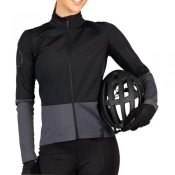 Maillot de manga larga Endura FS260 Jetstream para mujer - color negro y gris - talla L