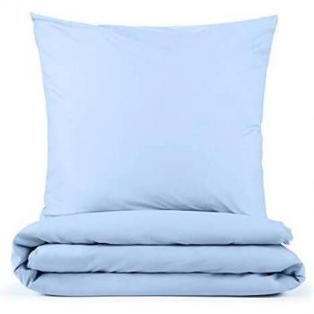 Blumtal Juego de Funda Nórdica de Microfibra Muy Suave y Transpirable - Set de 3 Piezas Funda Edredón Nórdico + 2 Fundas de Almohada para Cama de 90, Azul Claro