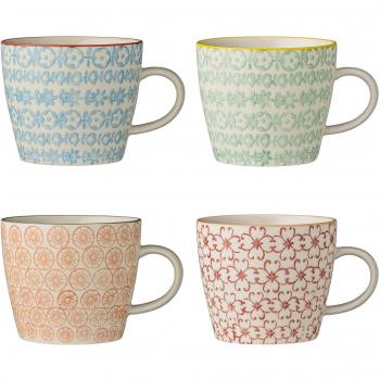 Bloomingville Juego de 4 tazas Carla
