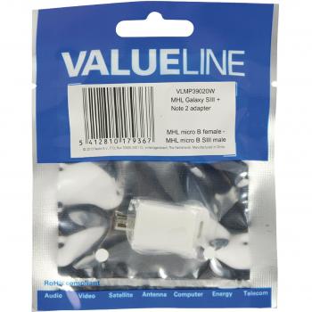 Valueline VLMP39020W Adaptador de Cable - Adaptador para Cable