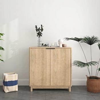 Aparador de Madera Escandinavo con 2 Puertas y 2 Nichos - Diseño Moderno y Funcional