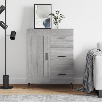 Aparador de madera de ingeniería gris Sonoma 69,5x34x90 cm - Mueble de Almacenaje de Salón, Armarios con Puertas, Cajón de Madera, Buffet para salón Moderno, Armario Aux