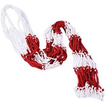 Bolsa de red de nylon trenzado Malla Bolsa De Red Para Voleibol Baloncesto Fútbol -- Rojo y blanco