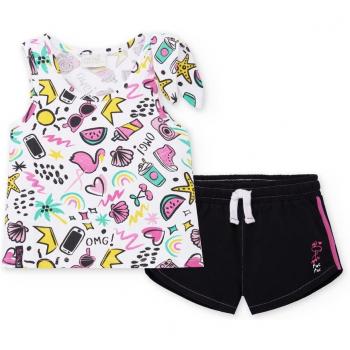 Conjunto de niña Tuc Tuc Flamingo Mood - camiseta sin mangas estampada y short con cordón de ajuste