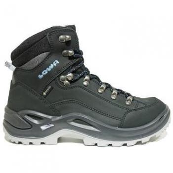 Lowa Renegade GTX Mid Women's Ankle Hiking Boots - Black Ice Blue