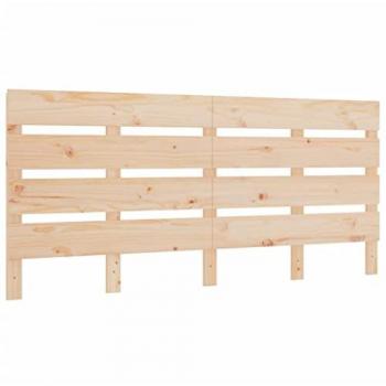 Cabecero de cama madera maciza de pino 180x3x80 cm Marrón