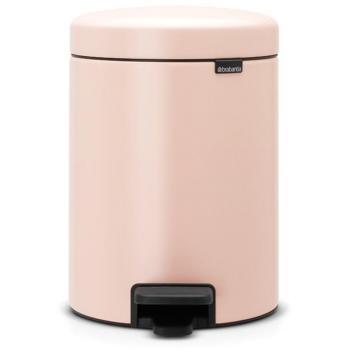 Brabantia NewIcon - Cubo de basura de pedal de 5 litros, color rosa
