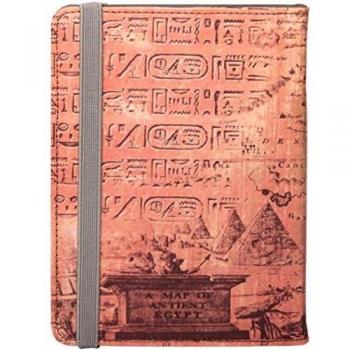 Silver HT - Funda Universal Case Egypt para Ebook Reader de 6 Pulgadas Compatible con Kobo Aura 2, BQ Cervantes, Sony Reader, Amazon Kindle, Wolder... Diseño Egipcio, Color Marrón