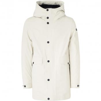 Beige Technical Fabric Floating Parka Jacket for Men, Size 50
