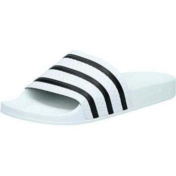 Adidas Adilette Slides - White/Black, Unisex, Size 44.5