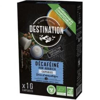 Café Descafeinado Bio Arabica 10 cápsulas Destination