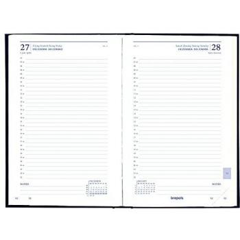 Agenda 2025 Brepols Saturnus Basic Diario 1 día por página 13 x 20,8 cm Negro
