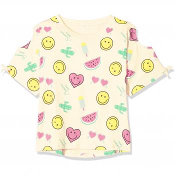 NAME IT Nkfhappy Sofia SS Top, Camiseta para Niñas, Multicolor