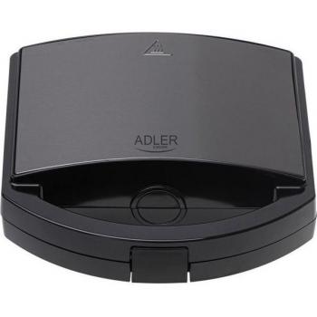 Sandwichera Adler AD 3069 Negra 750 W con Placa Antiadherente
