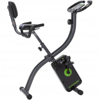 Tunturi Cardio Fit B25 X-Bike Bicicleta estatica/Bici estatica/Bicicleta Fija/Plegable, con computadora de Entrenamiento, medidor de Pulso y Respaldo
