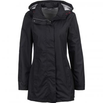 CMP Women's Waterproof Hooded Jacket with Snap Buttons - Anthracite - Size 40