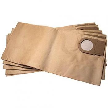 Bolsa de Papel Compatible con Aspiradora Metabo AS 9010 y ASA 9011 - Pack de 5, Dimensiones 51.3cm x 24.1cm, Color Marrón
