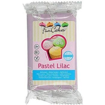 Pasta de Azúcar - Fondant para Tartas, Galletas, Cupcakes o Modelar - Color Lila Pastel - 250 gr