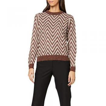 Vero Moda Vmclear LS Jaquard O-Neck Blouse suéter, Multicolor