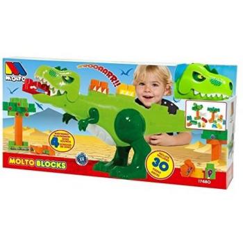 Conjunto de Bloques Dinosaurio Moltó, 30 Piezas