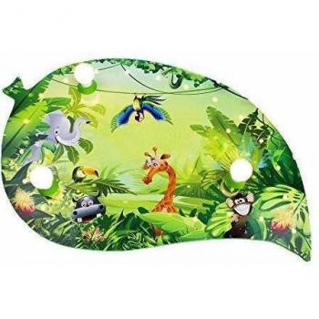 elobra Niños Lámpara plafón hojas Wildnis Jungla con luz nocturna LED, habitación de los Niños, madera, verde, a + +
