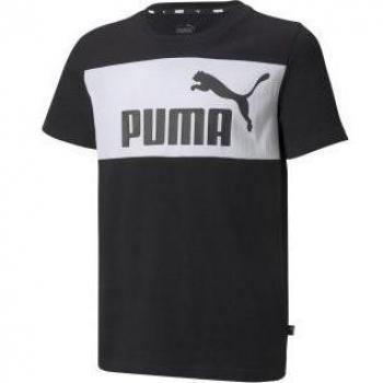 Camiseta Puma Essentials+ Colour Blocked Infantil Modelo 846127-56 Negro