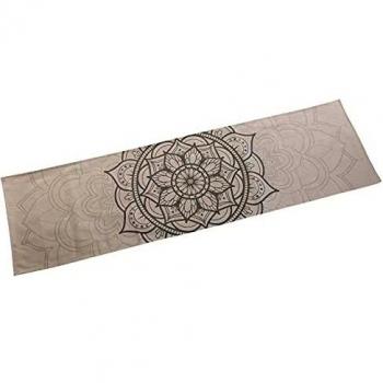 Versa Home VS-21350464 Manteles y salvamanteles, Poliester, Blanco Y Gris, 44,50x154cm