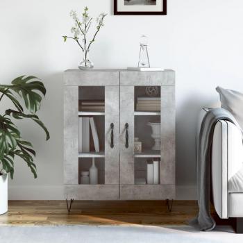 Armario de hormigón gris 69,5x34x90 cm de madera multicapa