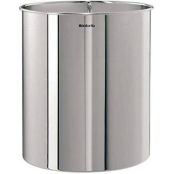 Papelera Brabantia 181207 de 7 litros en Acero Inoxidable Brillante con Diseño Cilíndrico