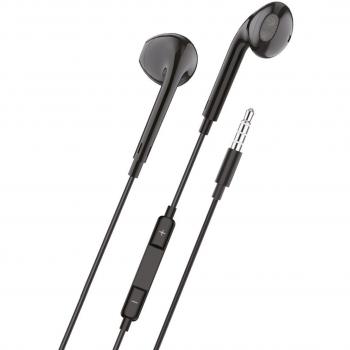 Tech One Tech earTECH TEC1002 Auriculares Intraurales con Micrófono Integrado, Conector Mini-Jack 3.5mm, Asistente de Voz, Cable de 1.20m,