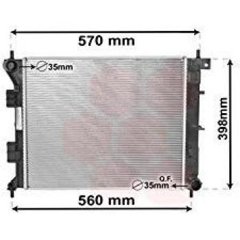 Radiador de refrigeración del motor VAN WEZEL 82002338